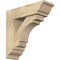 Ekena Millwork Merced Traditional Rough Sawn Bracket w/ Offset Brace, Douglas Fir, 6"W x 18"D x 18"H BKT0604X18X18MRC01RDF - alternate 1